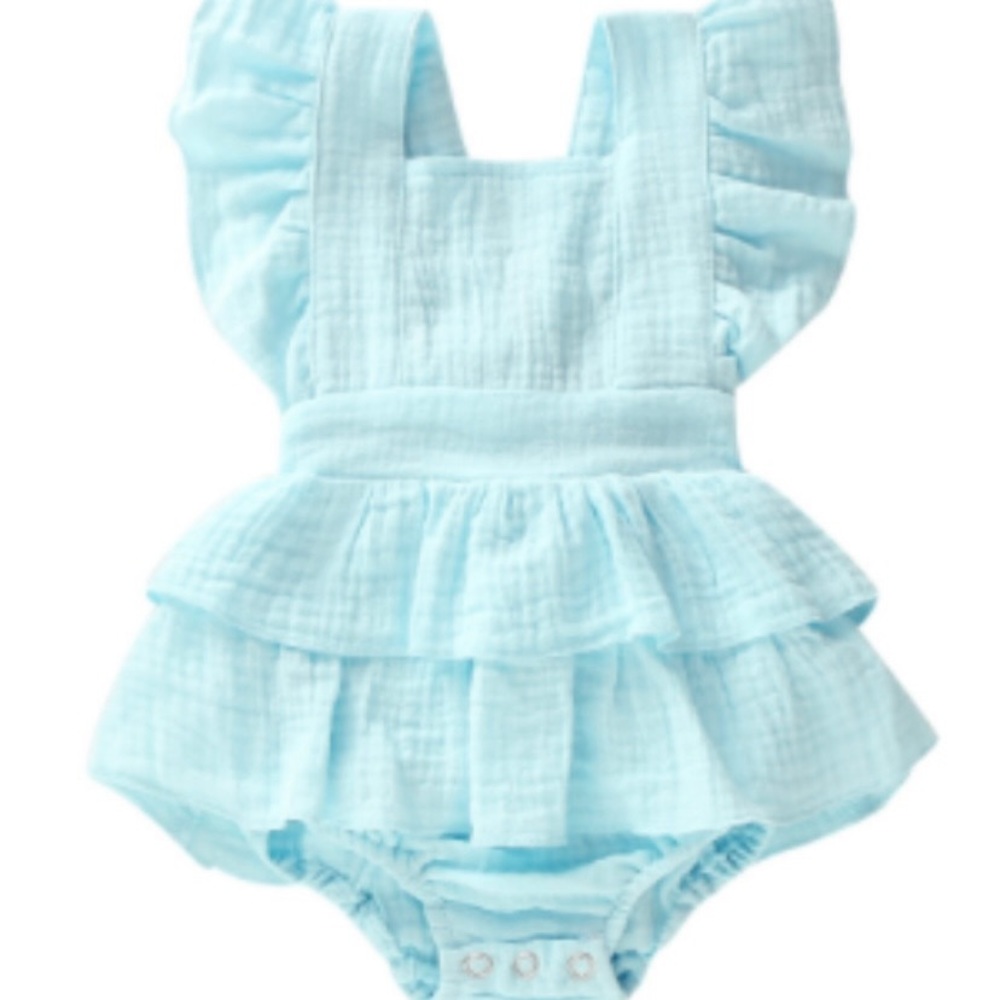 Baby blue romper